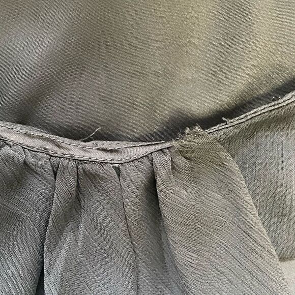 Lapis Womens Small Pullover Sleeveless Top Black Tie Ruffle Neckline Flowy - Picture 11 of 14